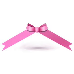 Pink Ribbon In Flat Design Png 05252024 PNG image