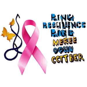 Pink Ribbon Resilience October PNG Beu