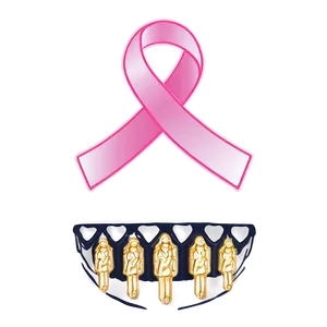 Pink Ribbon Resolute October PNG 06212024
