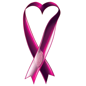 Pink Ribbon With Heart Png Ios56 PNG image