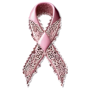 Pink Ribbon With Lace PNG 05252024 PNG