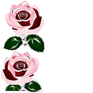 Pink Rose Border PNG Bsw1