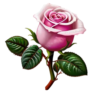 Pink Rose Clipart PNG 5