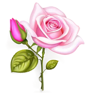 Pink Rose Clipart PNG Xsc26