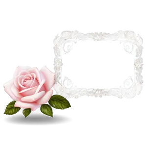 Pink Rose Frame PNG 05242024