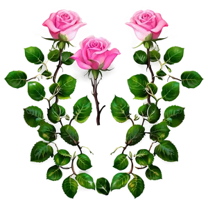 Pink Rose Garden PNG 79