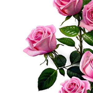 Pink Rose Garden PNG Gtj7