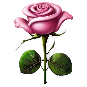 Pink Rose Illustration PNG 86