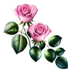 Pink Rose Pattern PNG 6