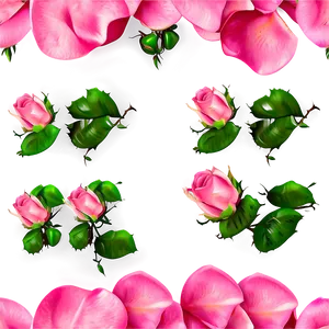 Pink Rose Petals PNG Mss52