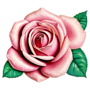 Pink Rose Sketch PNG 05242024