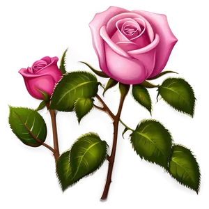 Pink Rose Wallpaper PNG 05242024