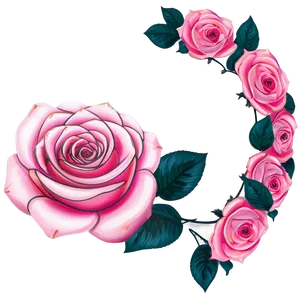 Pink Rose Wedding PNG 05242024