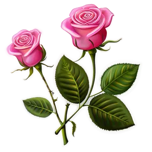Pink Roses Garden PNG 85