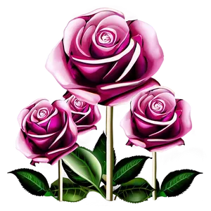 Pink Roses Garden PNG Dno76