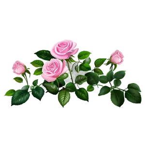 Pink Roses Garden PNG Xjq9