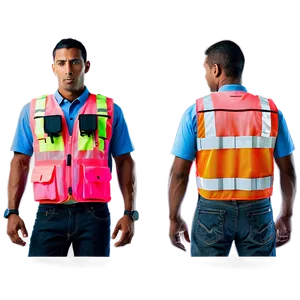 Pink Safety Vest PNG 80