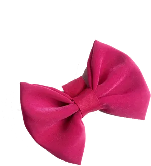 Pink Satin Bow Accessory PNG image