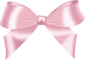 Pink Satin Bow Illustration PNG image