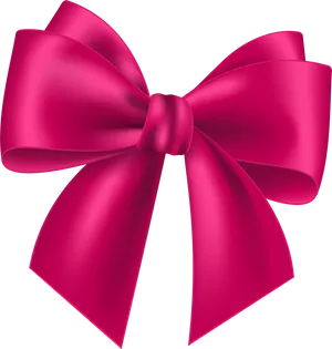 Pink Satin Ribbon Bow PNG image