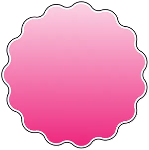 Pink Scalloped Edge Frame PNG image