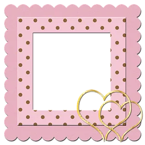 Pink Scalloped Framewith Hearts