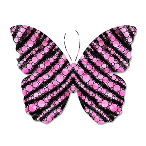 Pink Sequined Butterfly Graphic