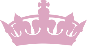 Pink Silhouette Crown Graphic PNG image