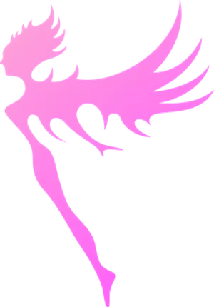 Pink Silhouette Fairy