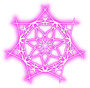 Pink Snowflake Star Graphic PNG image