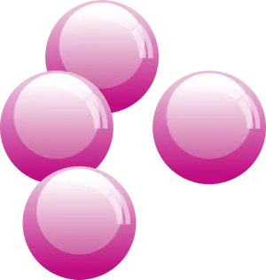 Pink Soap Bubbles Vector Illustration