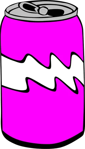 Pink Soda Can Cartoon