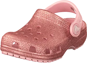 Pink Sparkle Croc Shoe