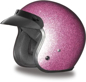 Pink Sparkle Motorcycle Helmet PNG image