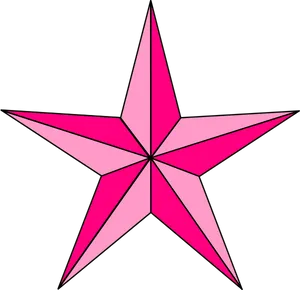 Pink Star Illustration PNG image