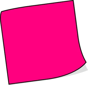 Pink Sticky Note Vector PNG image