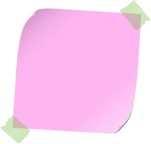 Pink Sticky Notewith Tape Corners PNG image