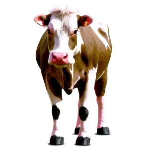 Pink Strawberry Cow Art Png 06252024 PNG image