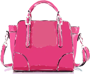 Pink Stylish Handbag Illustration PNG image