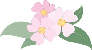Pink_ Stylized_ Flowers_ Vector_ Illustration