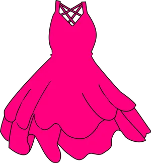 Pink Summer Dress Illustration PNG image