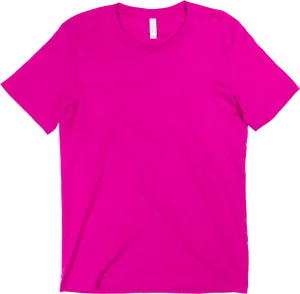 Pink T Shirt Template Front View PNG