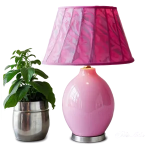 Pink Table Lamp PNG 06262024