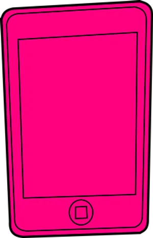 Pink Tablet Outline PNG image