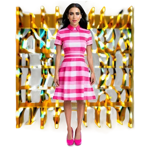 Pink Tea Dress PNG Prs81 PNG