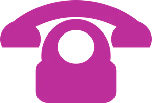 Pink Telephone Icon PNG image