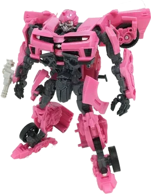 Pink Transformer Action Figure