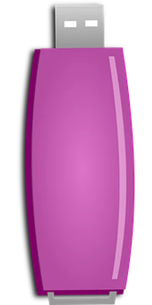 Pink U S B Flash Drive Vector PNG image