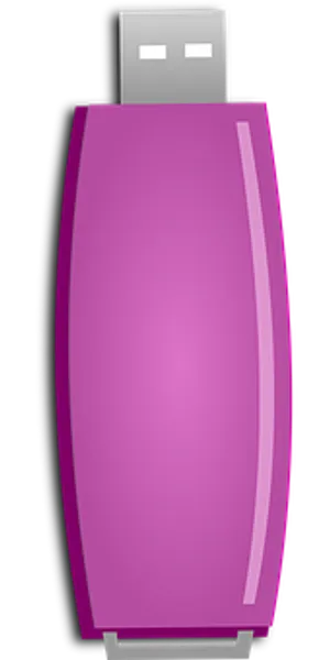 Pink U S B Flash Drive Vector
