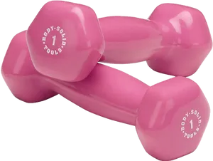 Pink Vinyl Coated Dumbbells